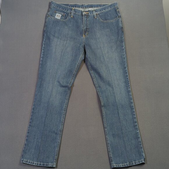 Cinch Jeans Men's 38x32 Blue Western Denim Silver Label Slim Straight Cowboy - Picture 1 of 10